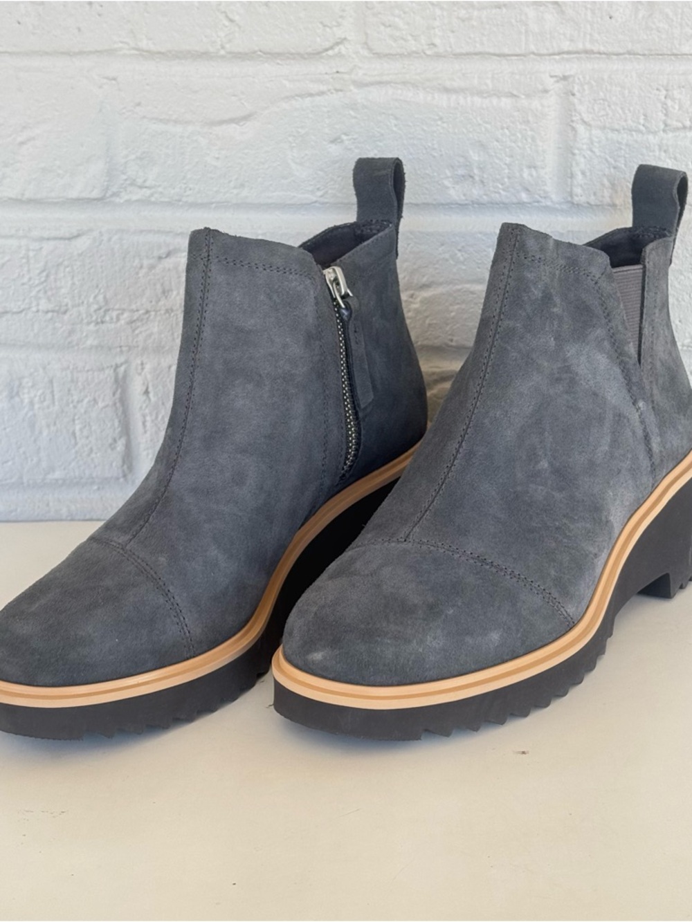 TOMS Maude Suede Wedge Booties Women's 8 - Picture 8 of 15